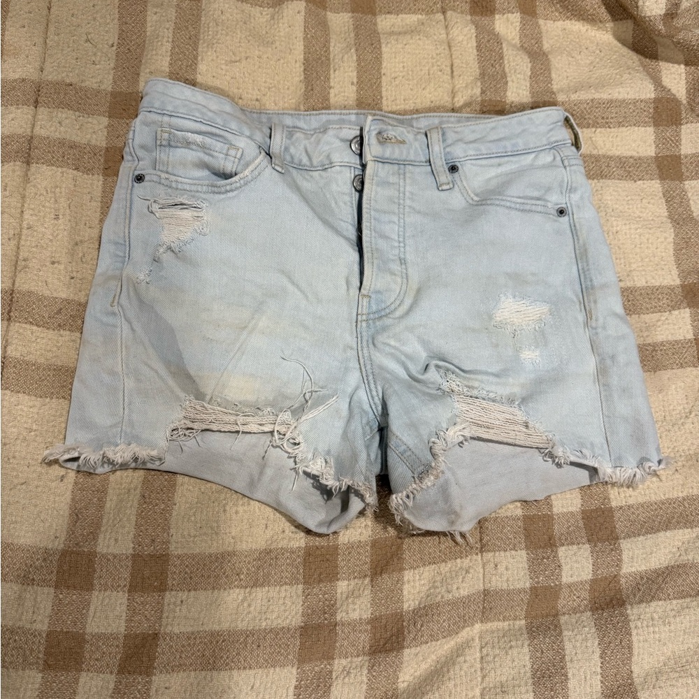Old Navy Light Blue Ripped Jean Shorts